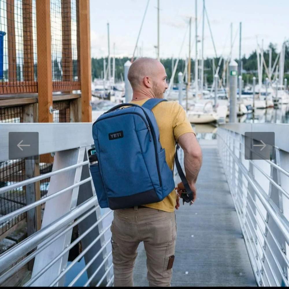 Yeti Black Backpack with Gray Bottom Panel